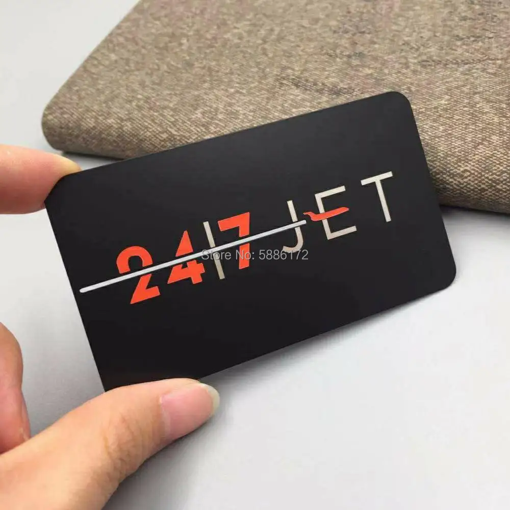 

Креативные визитные карточки с гравировкой ustom, черные металлические визитные карточки