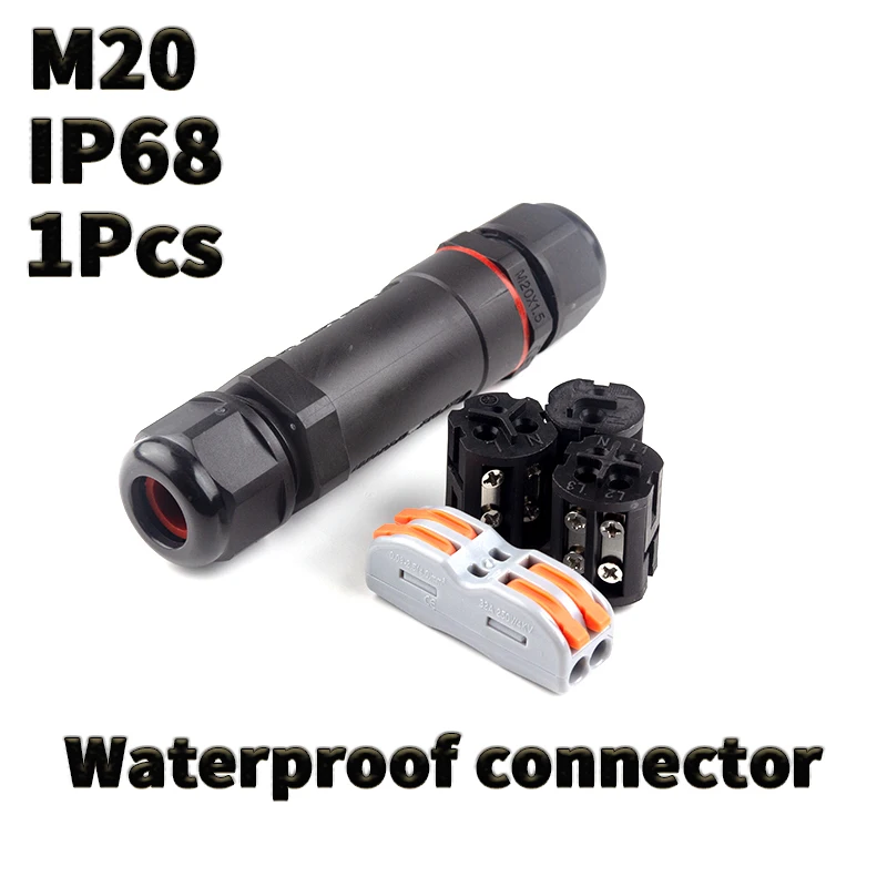 

1PCS M20 2Pin 3Pin 4Pin 5Pin Waterproof connector wire connector LED connector IP68 diy electronic Outdoor lighting connector