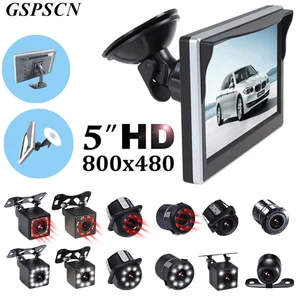 Система 2 в 1 GSPSCN, TFT 5-дюймовый HD-монитор для автомобиля, водонепроницаемая, с поворотом на 170 градусов, инфракрасная камера заднего вида + монитор