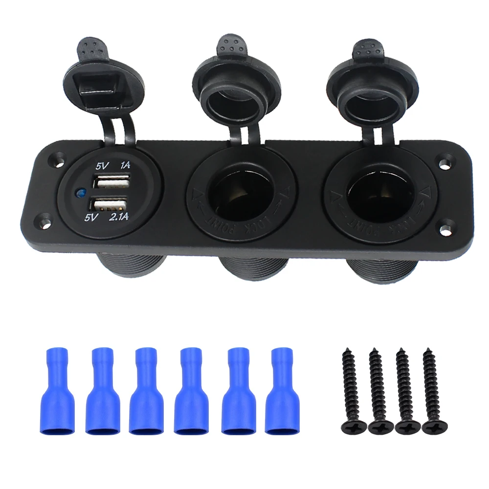 Адаптер питания зарядное устройство Автомобильная панель гнездо сплиттер