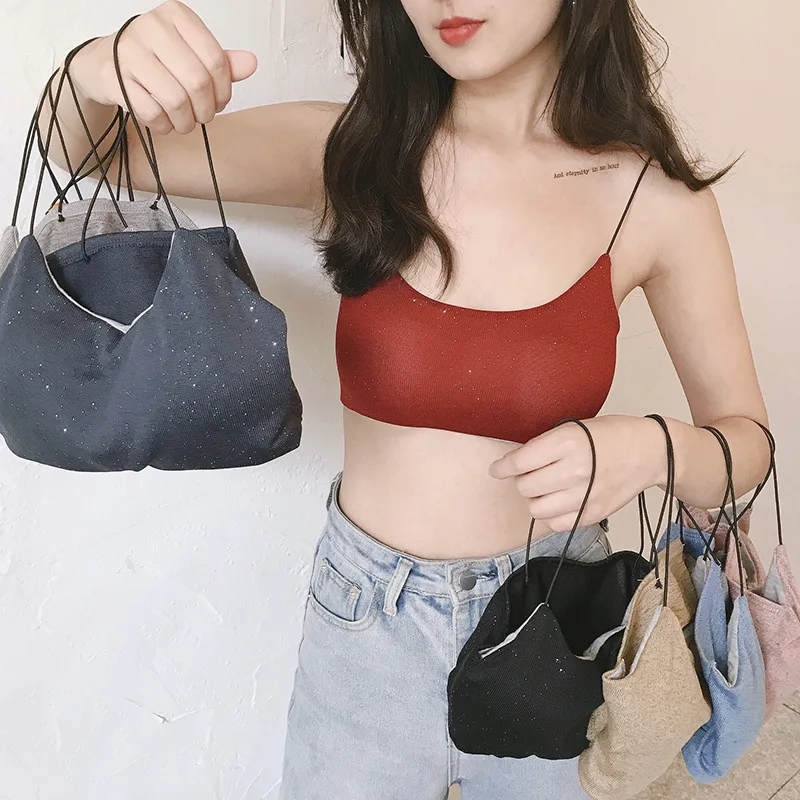 Женский укороченный топ бесшовный нижнее белье женский сексуальное со съемной