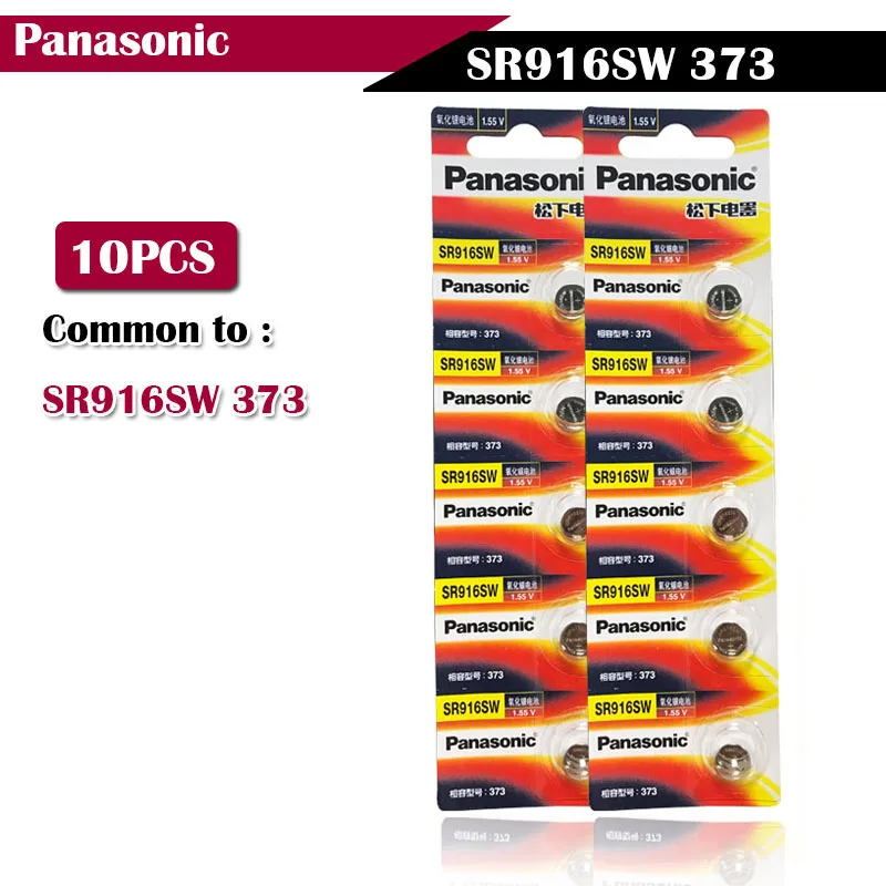10 шт. Panasonic 100% оригинальный 1 55 в SR916SW 373 кнопочный элемент часы батарея для часов