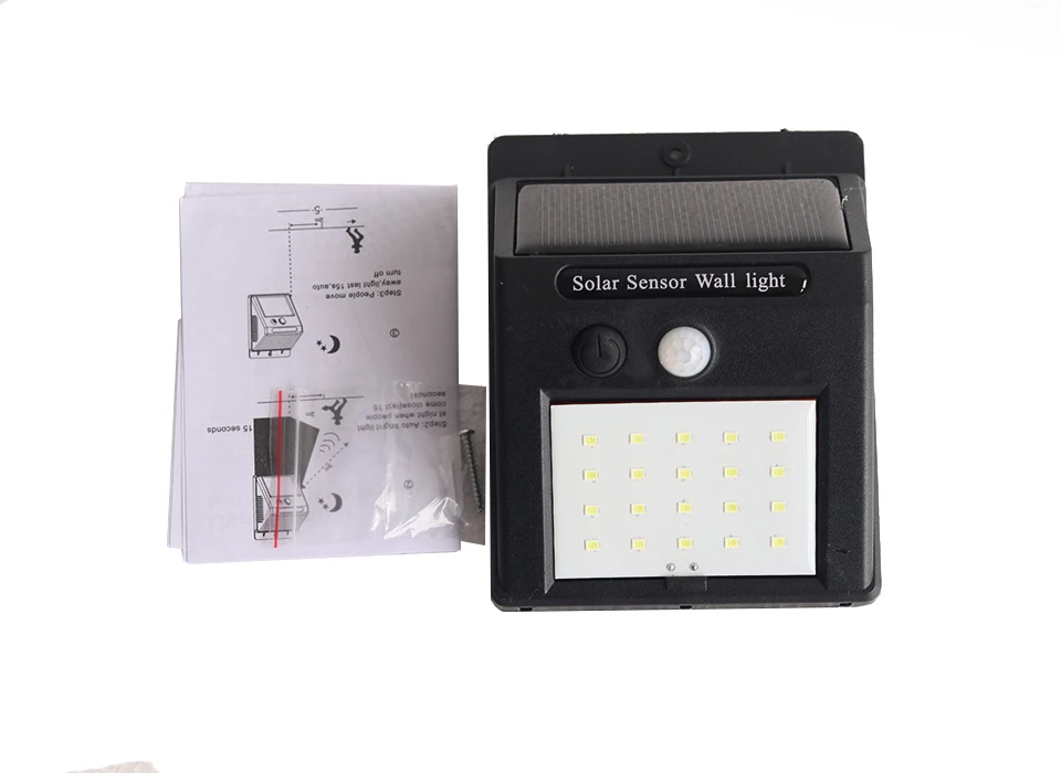 20 светодиодный настенный светильник с ИК датчиком движения на солнечной энергии