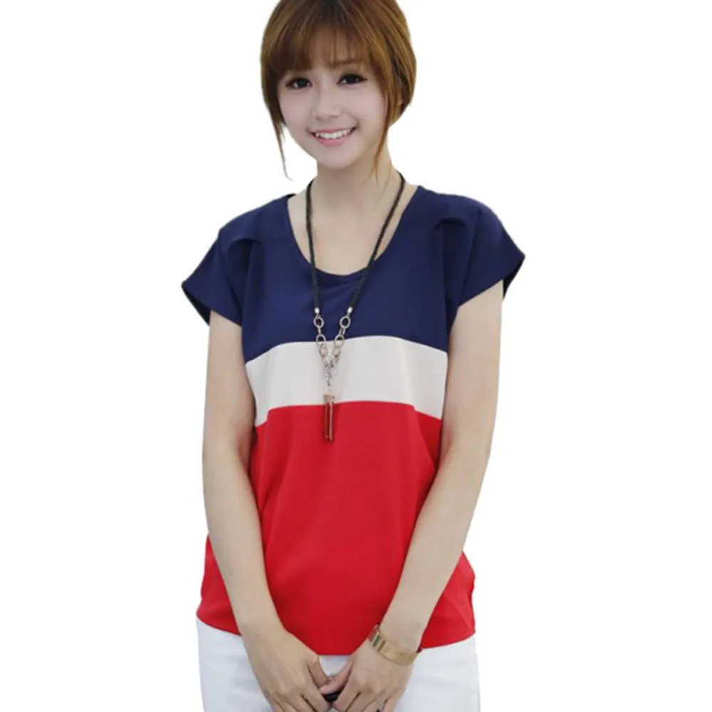 Модная популярная летняя Новинка 2019 Корейская стильная женская футболка с