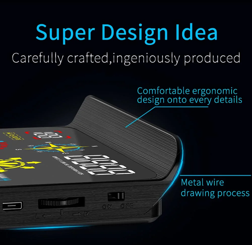 Q10 новейший проектор HUD на лобовое стекло с навигацией Автомобильный дисплей OBD2 GPS