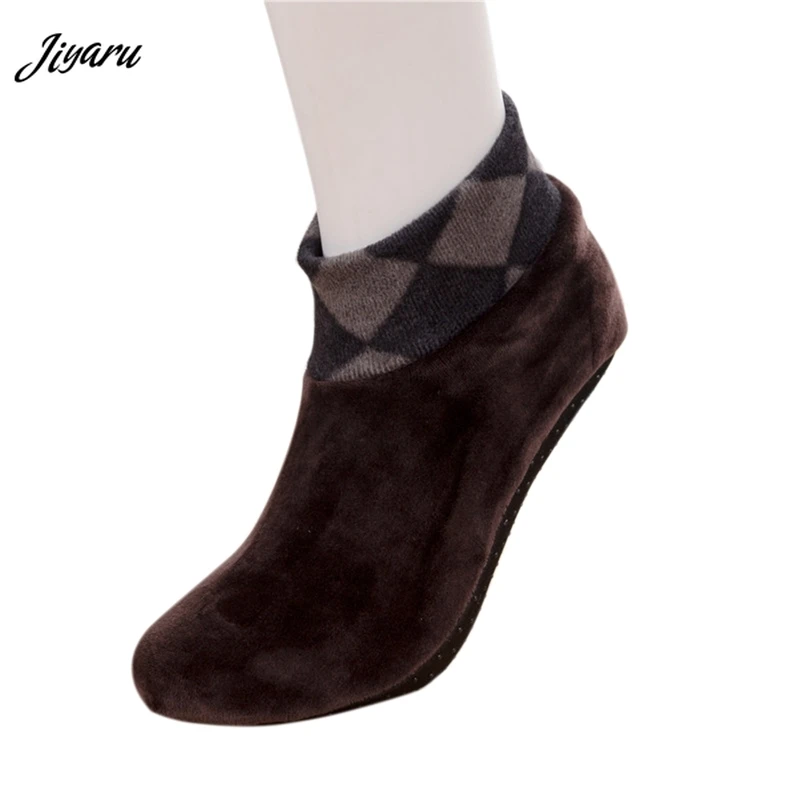 2019 г. мужские тапочки теплая Домашняя обувь нескользящие носки зимние мягкая