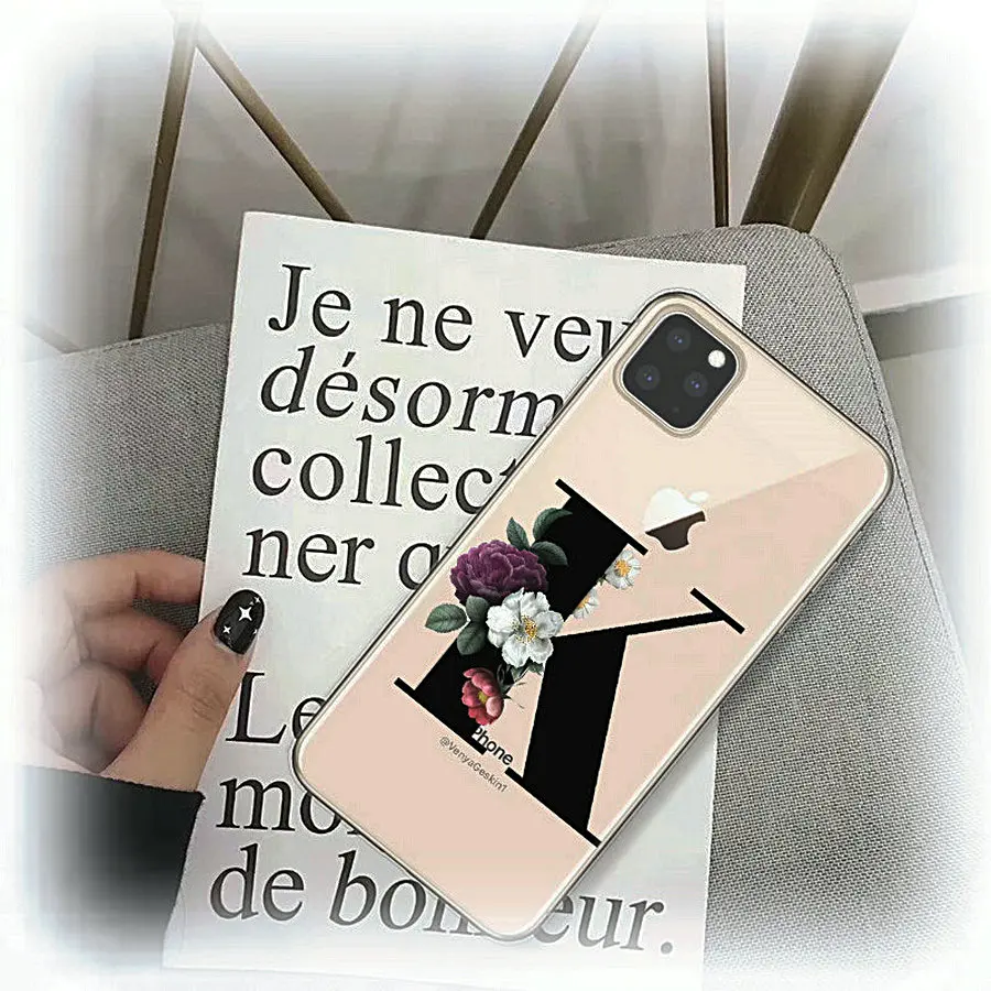 Персонализированный Чехол для мобильного телефона iphone xs max с надписью Monogram A B C D