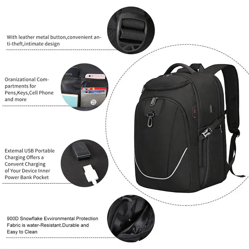 

1 Pc Practical Portable Waterproof Durable Laptop Backpack Storage Bag for Adults