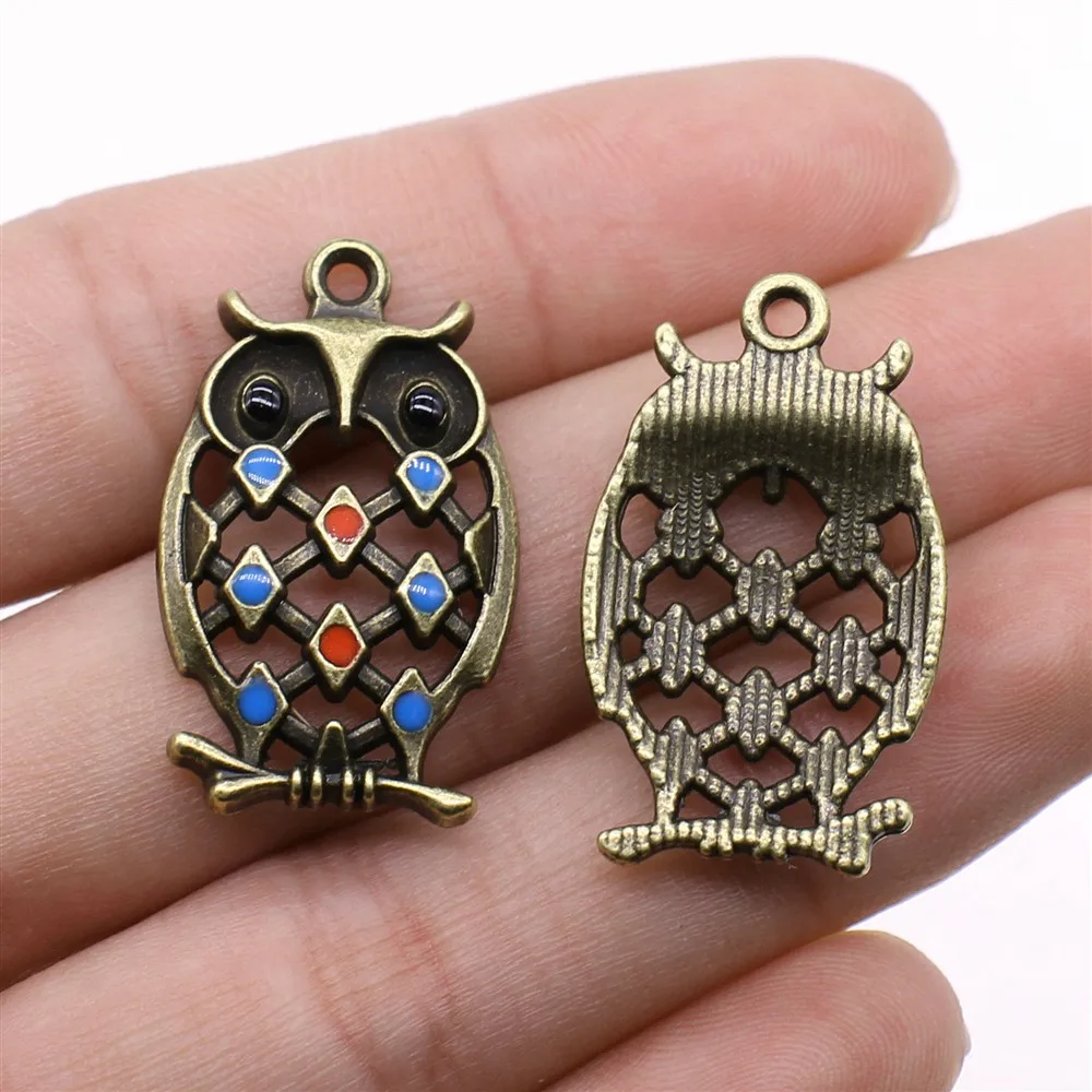 

3 шт., Бронзовые Подвески в виде совы, 31x19 мм