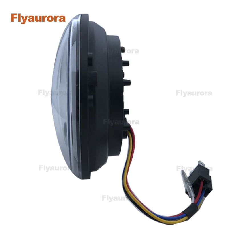 Flyaurora 7 дюймовый светодиодный фары Halo Угол Eyes DRL 12v для Wrangler JK 2 двери 2007 2008 2009 2010 2011