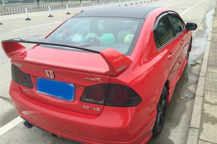 Спойлер заднего крыла автомобиля из АБС пластика для Civic 2006 2011 Honda FD2|Спойлеры и