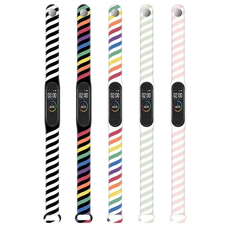 

Мягкий силиконовый ремешок для браслета Xiaomi Mi Band 4 5 6, цветной спортивный ремешок для Miband 3 4, сменный Браслет для Mi Band 6 5