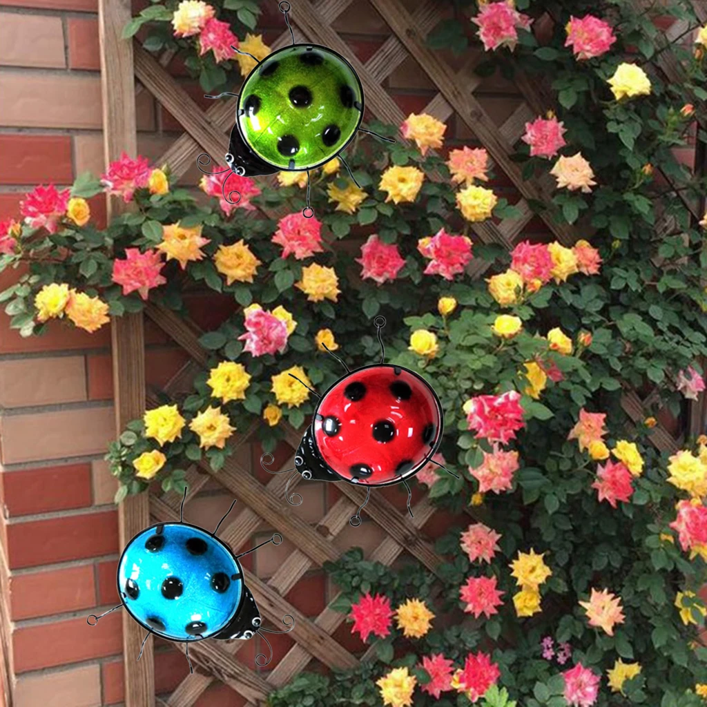 3x настенный художественный декор милые носочки с Божьими коровками для газонов