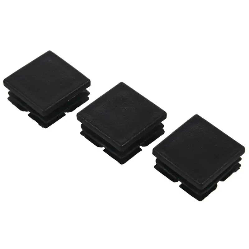 Квадратный стол стул ноги трубы вставки крышки 25 мм x 20 шт черный|Мебельные