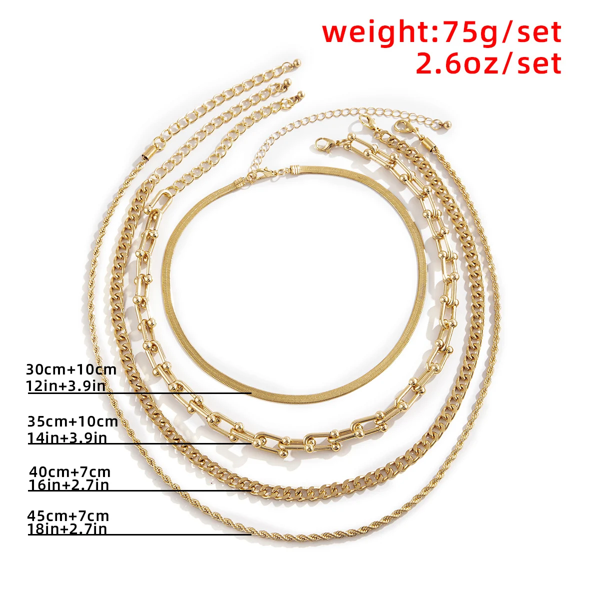 

Vintage Multi Layer U Shape Chain on the Neck Punk Metal Twisted Snake Link Chain Choker Necklace for Women Men Fashion Jewelry