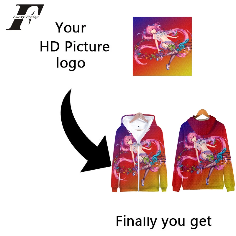 Customized 3D printed Hoodie children's long sleeve shirt DIY logo design client's designated style customized | Детская одежда