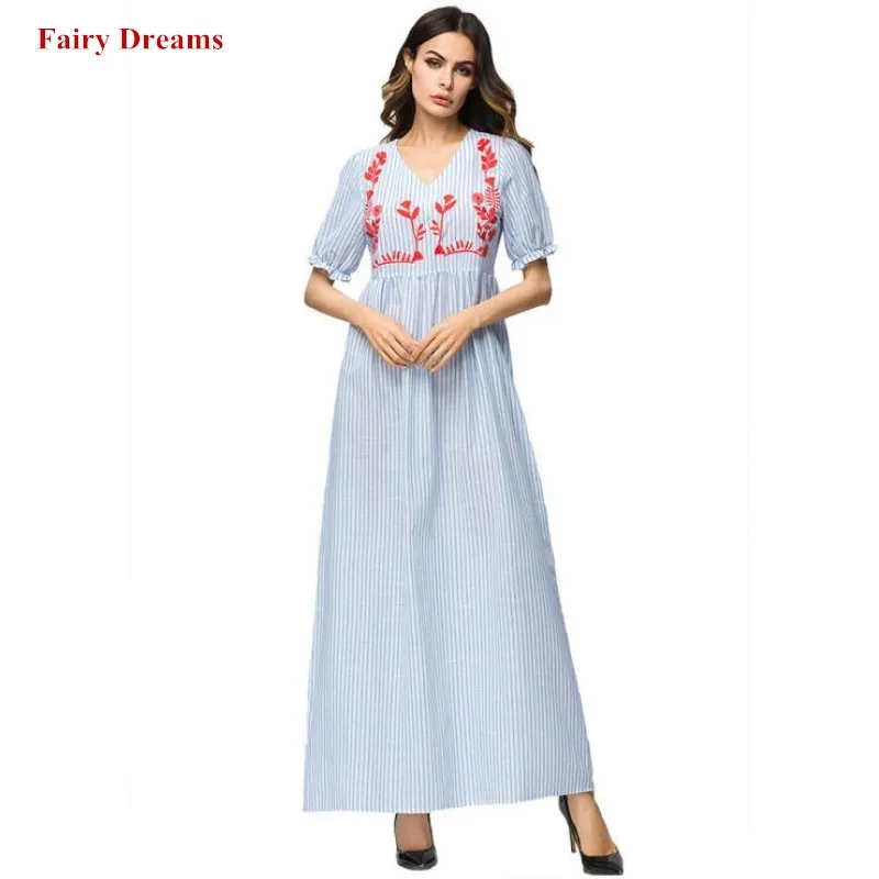 Женское мусульманское платье Кафтан в турецком арабском стиле с коротким