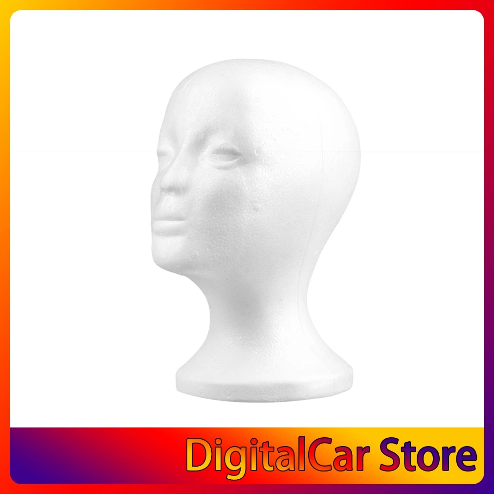 

Female Styrofoam Foam Mannequin Manikin Head Model Hat Glasses Display Foam Mannequin Head Model Hat Wig Display Stand Rack