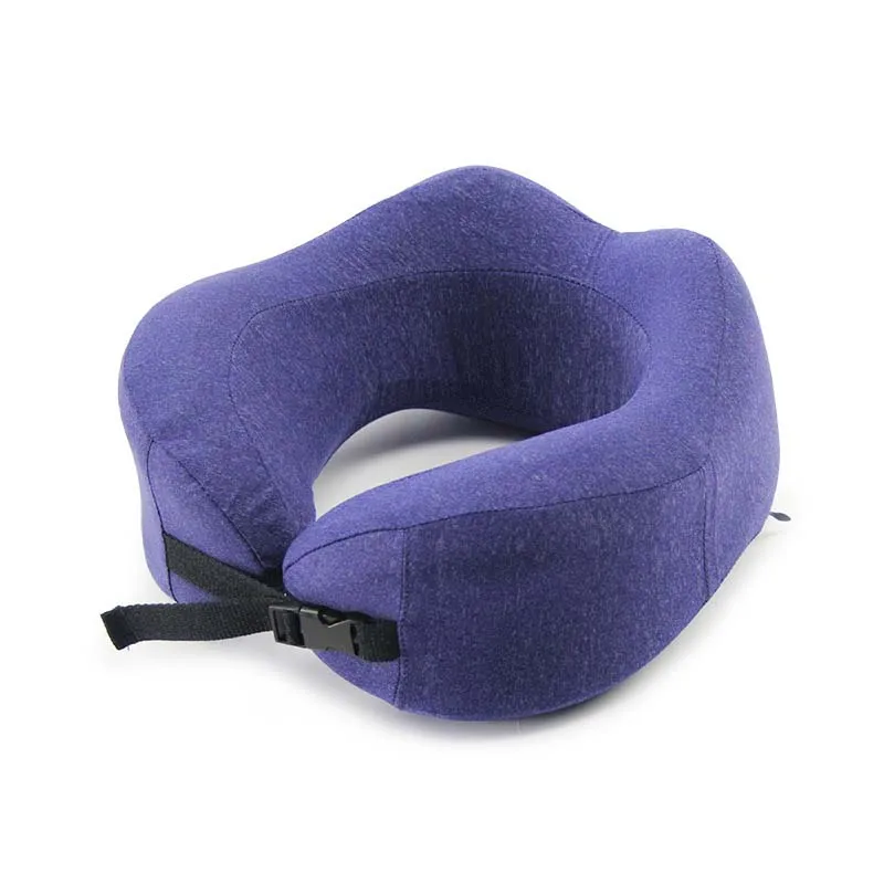 Blue with Pocket Пены памяти глубокий сон шеи подушки самолет автомобиль Ортопедическая подушка шеи шейки физиотерапии подушка - Цвет: Blue with Pocket