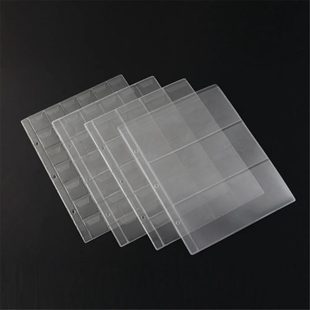 

Альбом для монет, прозрачный, с отделениями для коллекции монет, 20/30/42 шт., ПВХ, 250x200 мм, 10 шт.