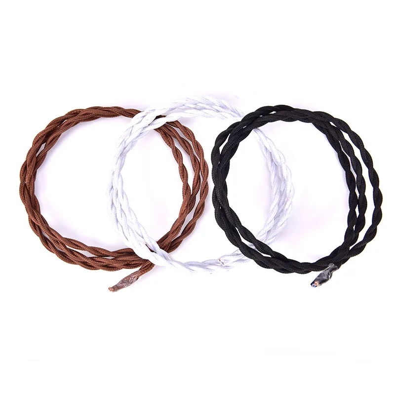 1 м 2 ядра электрический шнур винтажный антикварный Плетеный витой светильник из