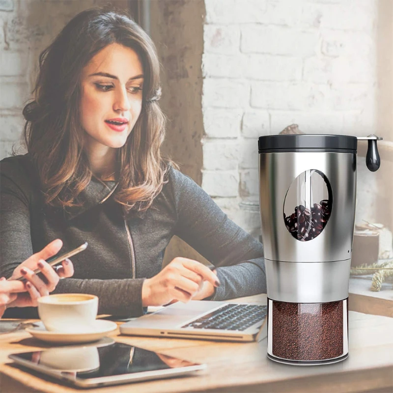 

Portable Manual Coffee Bean Grinder Hand Crank Mill Tool Handheld Coffee Grind X37C
