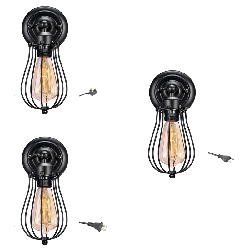 

Swing Arm Wall Sconce Shade Vintage Style with Dimmer Switch Wall Lights Fixture