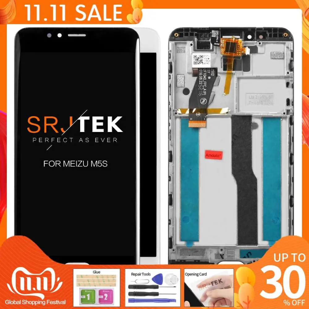 100% тестирование 5 2 дюймов 1280x720 для Meizu M5S Meilan 5S ЖК дисплей Дисплей кодирующий