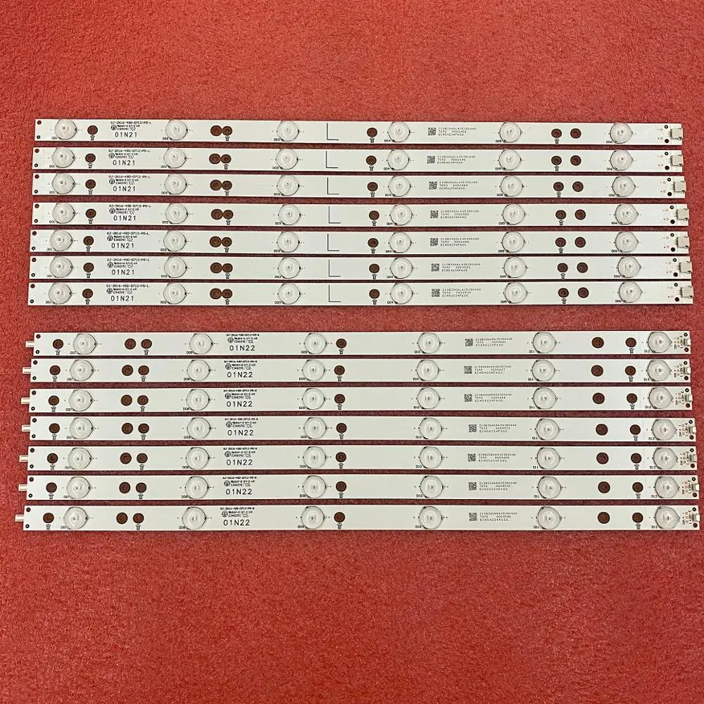 14 шт. светодиодный подсветка полосы для 49PUS6401 49PUS6262 49PUH6101 49PUS6561 49PUS6501 LB49016 V1_00 01N21 01N22