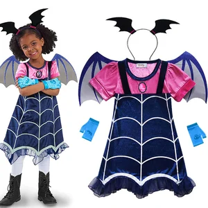 Детский костюм Vampirina, перчатки, повязка на голову для девочек, летние платья принцессы, детское платье на день рождения, одежда для Хэллоуина