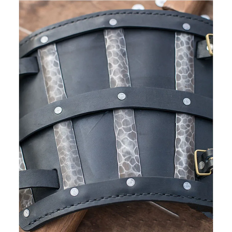 Для взрослых мужчин средневековый воин Larp рыцарь кожаный нарукавник с пряжкой