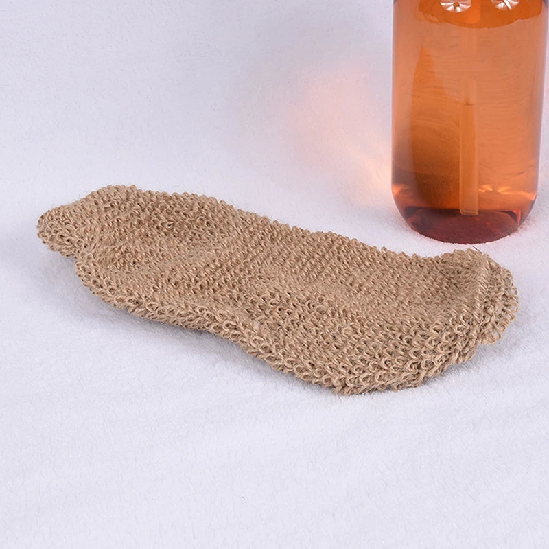 

1Pc Exfoliating Hemp Glove Mitt Mitten Bath Sponge Scrubber Remove Dead Skin Deep Clean & Invigorate Your Skin Double Side