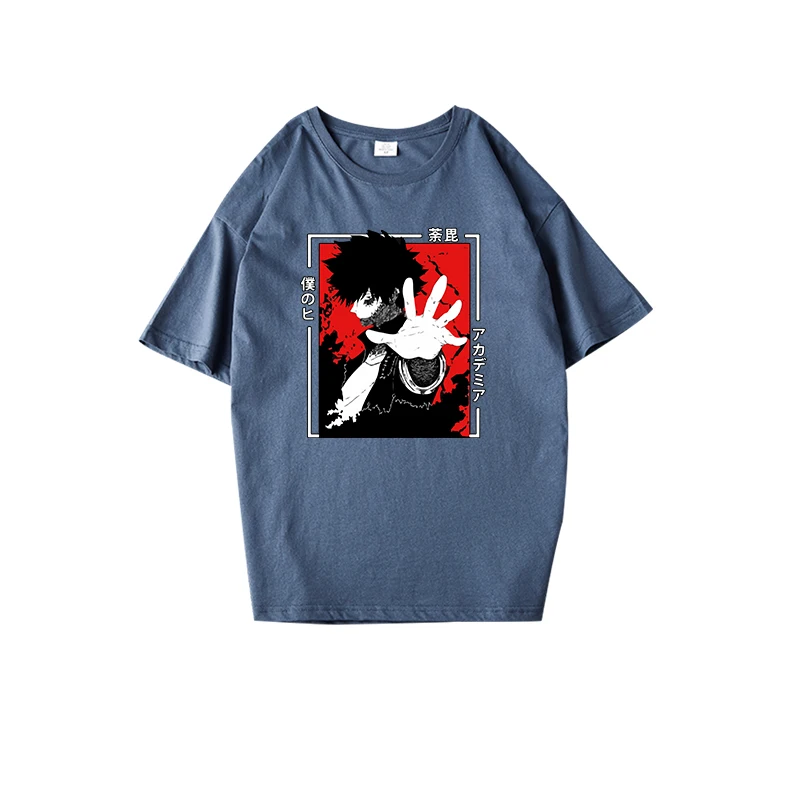 

Men Cotton Tees Anime T-shirt My Hero Academia Short Sleeve Unisex Casual Tshirts Personalized Design Soft Couple Tops Summer