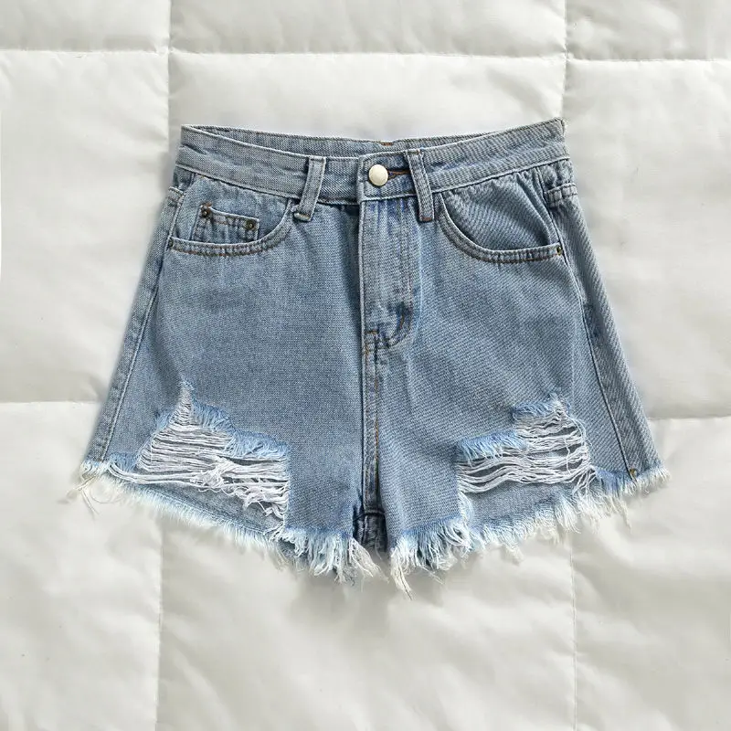 Casual Cool Summer Short Jeans Women Mid Waists Shorts For Girl Fashion Sexy Ladies Hole S~2XL | Женская одежда
