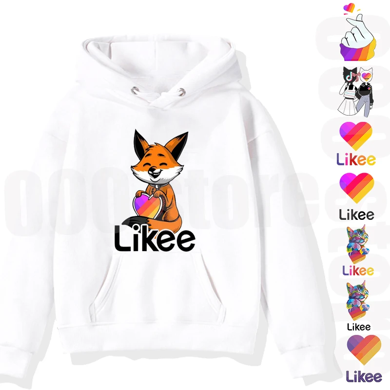 

Kids Likee Hoodie Pullover LIKEE 1 Video Sweatshirt Children Clothing Baby Boys Girls Hoodie Fleece Warm Tops Animal Fox Unicorn