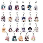 Брелок для ключей рассекающий демонов, двухсторонний акриловый аксессуар в стиле аниме, 23 вида, Kimetsu No Yaiba