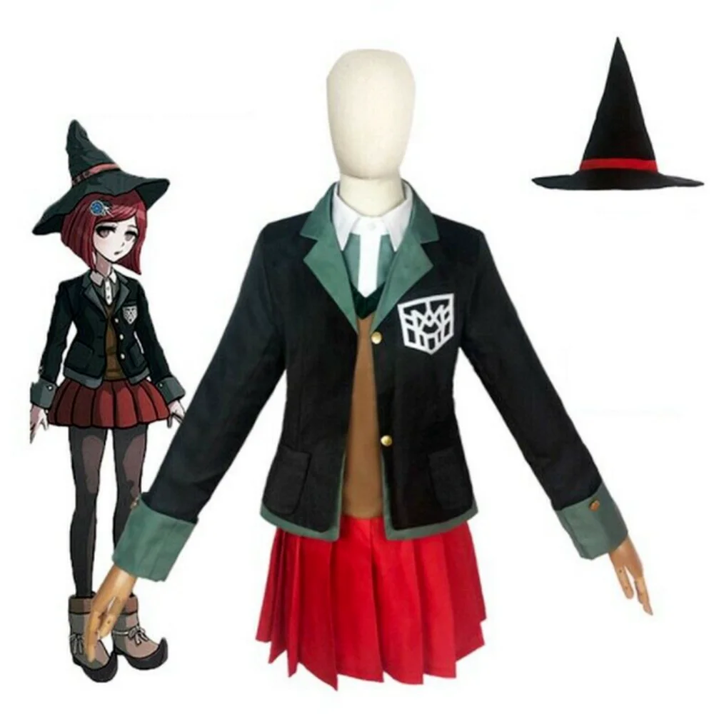 

Костюмы для косплея Yumeno Himiko Danganronpa V3: Killing Harmony Униформа Магика Женская Волшебная Шляпа парик Himiko Yumeno