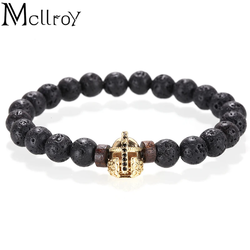 Stone bracelet/men/for women/natural/lava/yoga/bracelet homme luxury crown beads bracelets femme mens jewelry pulseras hombre | Украшения и