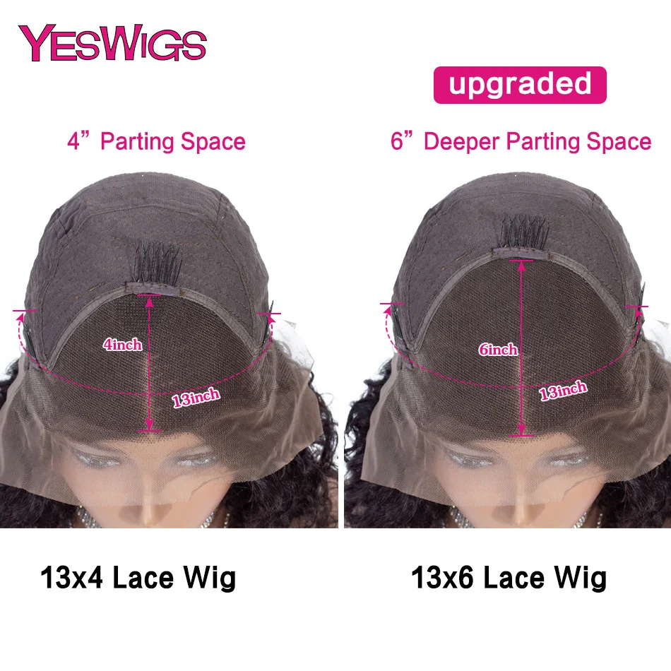 Yeswigs индийский кудрявый парик 13x4 13x6 парик фронта шнурка коричневый Швейцарский Кружевной предварительно выщипанный кудрявый парик человеческих волос для женщин