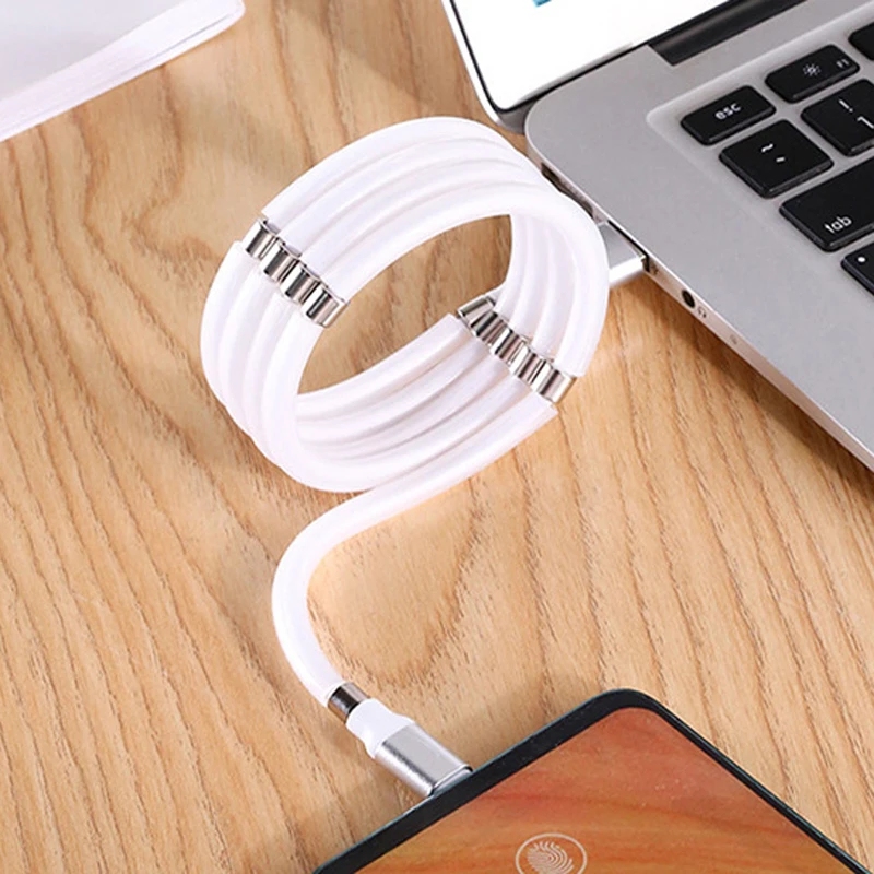 Магнитный кабель для хранения 3A Micro USB Quick charge 3 0 Быстрая зарядка Магнит TypeC