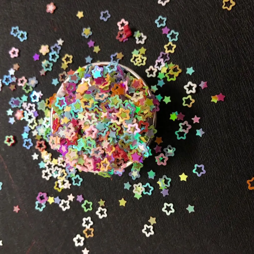 mixed color 10 г/упак. 3 мм до 4 мм звезда блесток наполнитель DIY лук и ремесло материал ручной работы - Цвет: mixed color