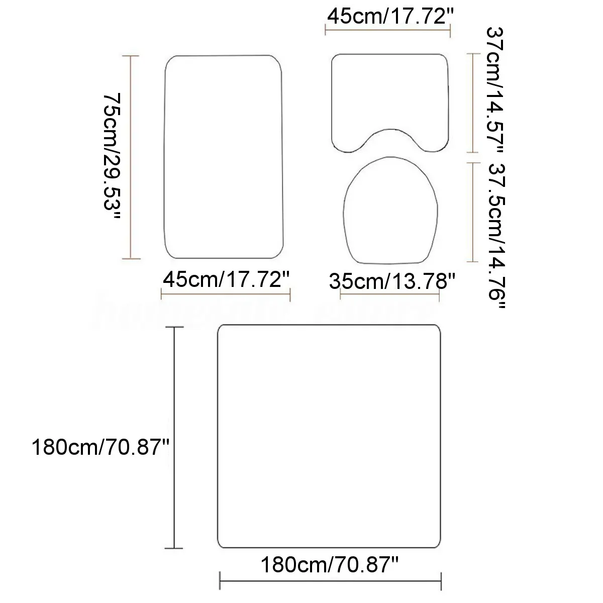 

New 4PCS 3D Christmas Shower Curtain Set Waterproof Shower Bath Curtain Toilet Cover Mat Bathroom Christmas Decorations for Home