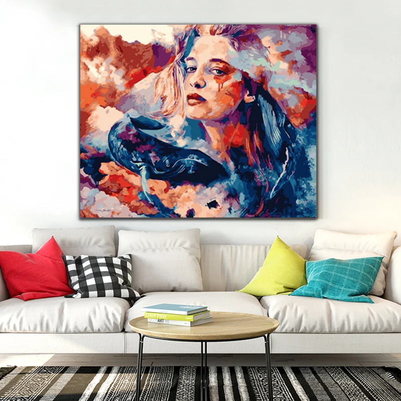 DIY картинки для раскраски по номерам с креативными иллюстрациями рисунок рельеф