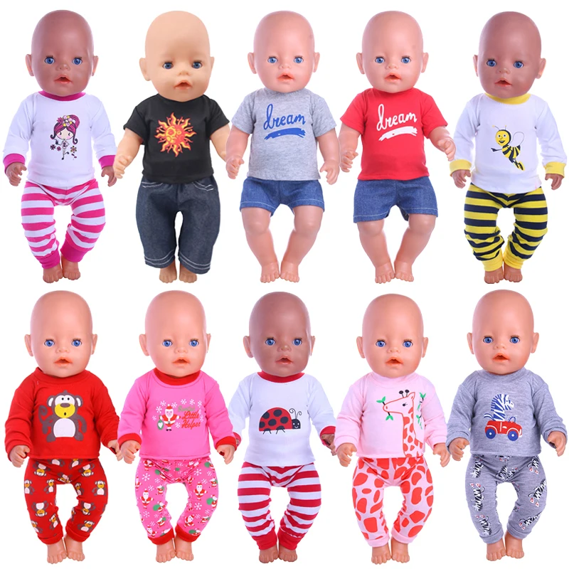 Кукольная Пижама детский комплект одежды для 18 дюймов American & 43 см ухода за - Фото №1