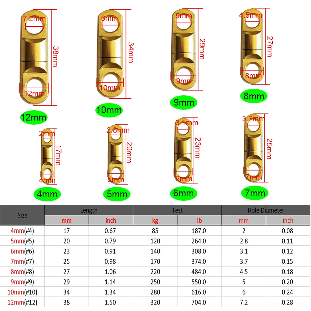 10PCS Heavy Duty Big Game Fishing Ball Bearing Swivel with Test Ranging from 80kg to 300kg image 4