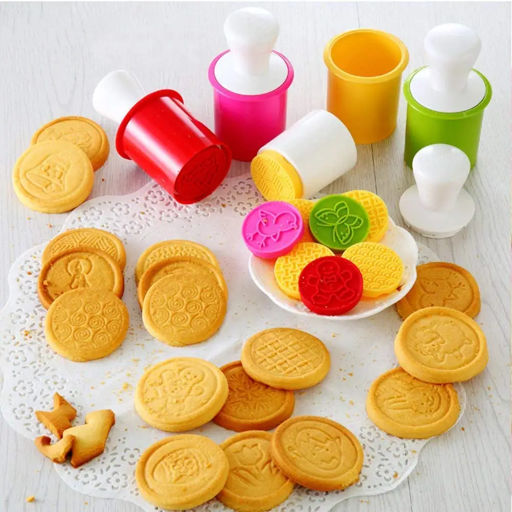 6 шт./компл. DIY для нарезки печенья в виде Мультяшные печати формы Рождественский