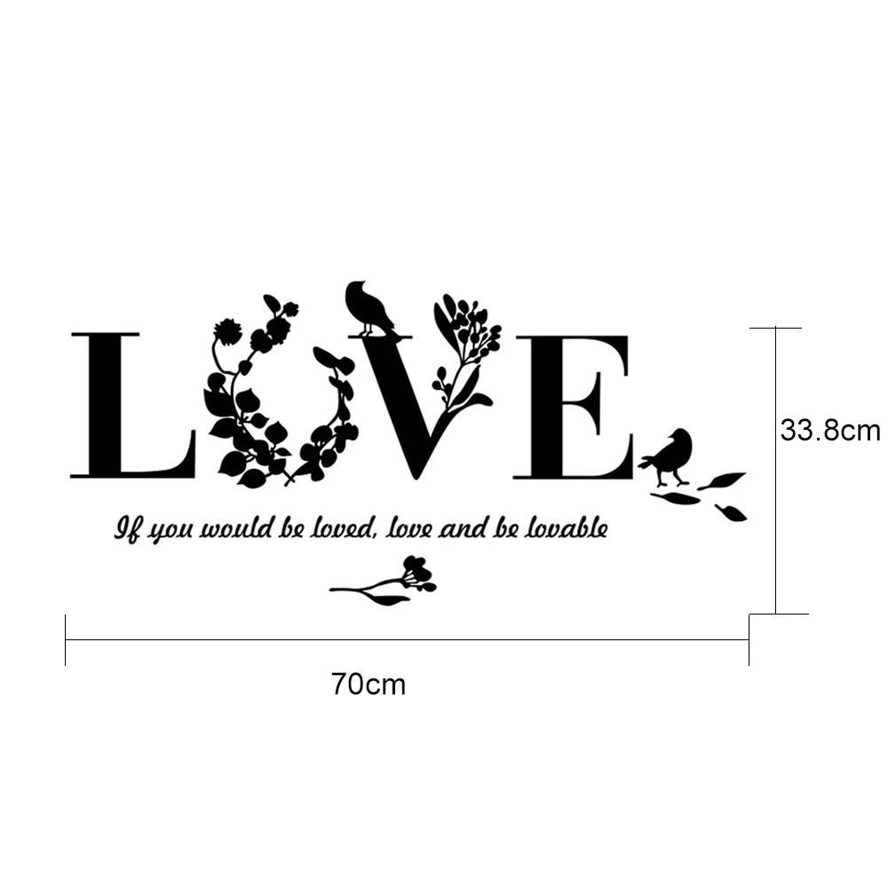 3D Сердце съемное Искусство DIY Фреска декор гостиной черный/белый зеркало любовь