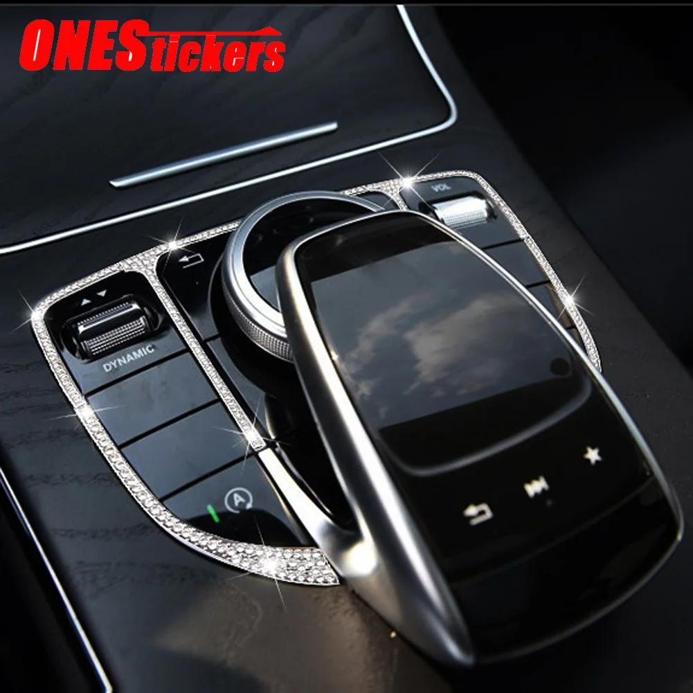 

Автомобильные аксессуары для Mercedes Benz C E GLC Class W205 W213 X253, центральное управление, мультимедийная кнопка мыши, алмазная обшивка