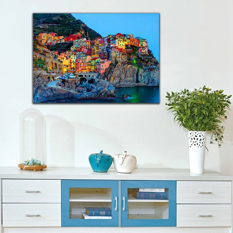 DIY картинки для раскраски по номерам с видом на море комната Картина Рисунок