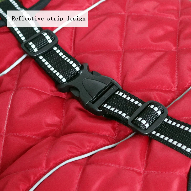 

Waterproof Dog Outdoor Jacket Reflective Pet Coat Vest Winter Warm Cotton Dogs Clothing for Large Middle Dogs Labrador